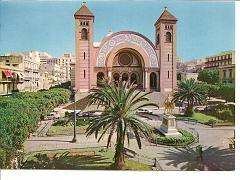 ORAN 1964 LA CATHEDRALE ET LA STATUE DE JEANNE D ARC